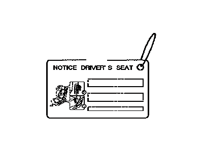 Toyota 74553-21010 Plate, Front Seat Caution Toyota 74553-21010 Plate, Front Seat Caution