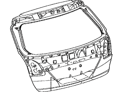 Toyota 67005-0T070 Panel Sub-Assy,  Back Door