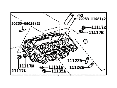 Toyota 11102-39055 Head,  Cylinder,  LH