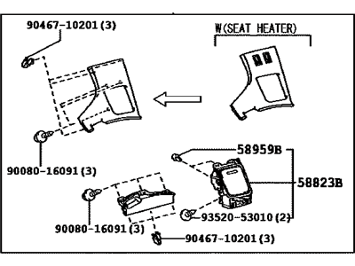 Toyota 58804-0T030-E0 Panel Sub-Assy,  Console,  Upper