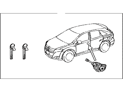 Toyota 69005-0T011 Cylinder Set,  Lock