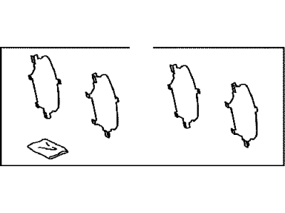 Toyota 04946-0T010 Shim Kit,  Anti Squeal(For Rear Disc Brake)