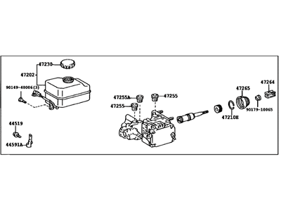 Toyota 47025-60043 Brake Master Cylinder Sub-Assembly