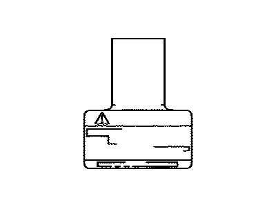 Toyota 74599-50010 Plate,  Separation Door Open Caution