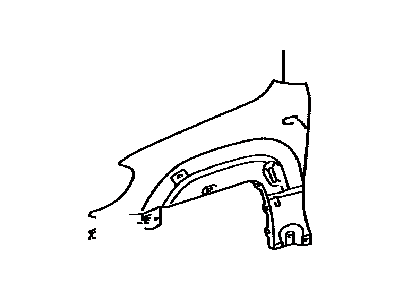 Toyota 53876-35080 Liner,  Front Fender,  LH