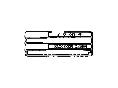 Toyota 74528-35010 Label,  Door Closer Caution,  RH