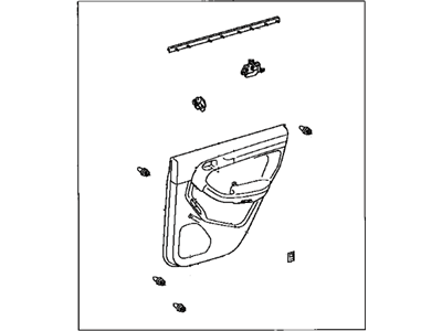 Toyota 67640-35880-B2 Board Sub-Assy,  Rear Door Trim,  LH