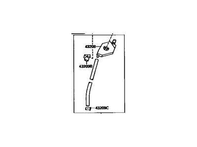 Toyota 43290-60010 Hose Assembly, Front Axle Breather