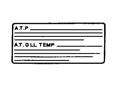 Toyota 35519-60070 Plate,  Automatic Transmission Caution