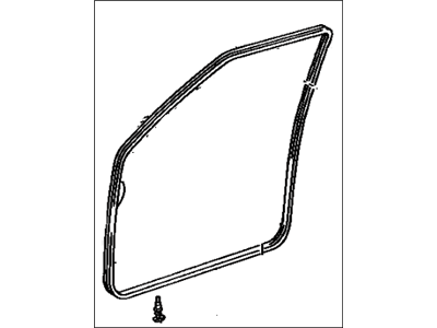 Toyota 67862-60010 Weatherstrip,  Front Door,  LH