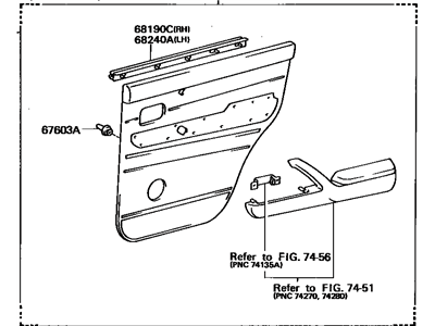 Toyota 67640-60371-E0 Board Sub-Assy,  Rear Door Trim,  LH