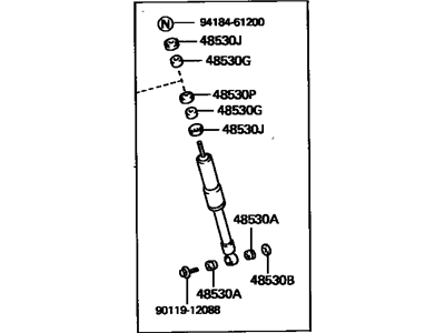 Toyota 48531-69445 Absorber Assy,  Shock,  Rear RH