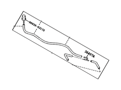 Toyota 36407-60230 Hose Sub-Assy,  Transfer Breather