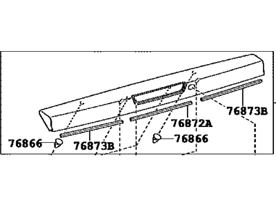 Toyota 76871-35090 Spoiler,  Rear