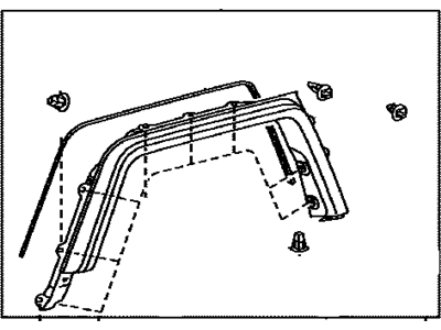 Toyota 75605-35101 Moulding Sub-Assy,  Quarter Outside,  RH