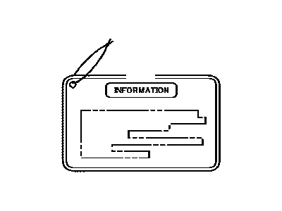 Toyota 11294-28010 Label,  Leak Detection Pump Information