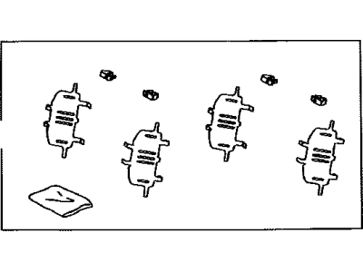 Toyota 04945-58010 Shim Kit,  Anti Squeal,  Front