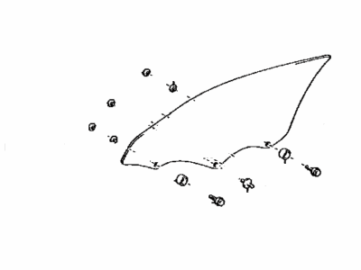 Toyota 68101-AA040 Glass Sub-Assy,  Front Door,  RH