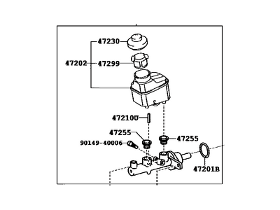 Toyota 47201-33340 Cylinder Sub-Assy,  Brake Master