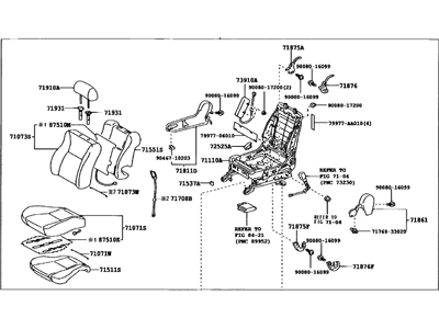 Toyota 71100-06450-A0 Seat Assy, Front RH