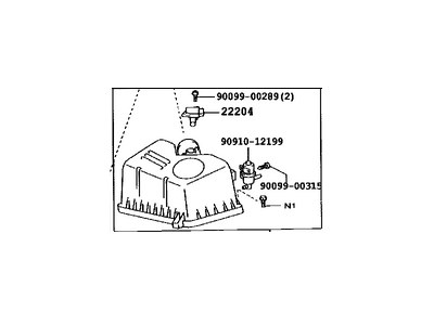 Toyota 17705-0H080 Cap Sub-Assy,  Air Cleaner