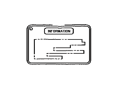 Toyota 11294-28010 Label,  Leak Detection Pump Information