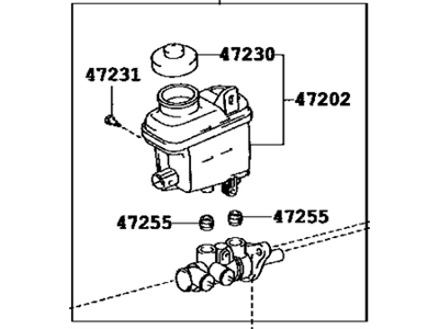 Toyota 47201-0C070 Cylinder Sub-Assy,  Brake Master