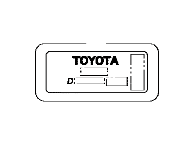 Toyota 16448-0S010 Plate,  Radiator Caution