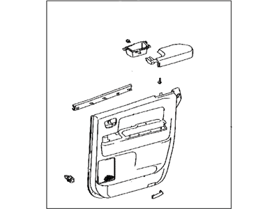 Toyota 67640-0C461-C5 Board Sub-Assembly, Rear Door Trim, Driver Side