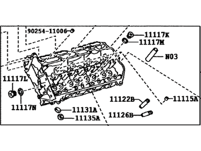 Toyota 11102-09190 Head,  Cylinder,  LH