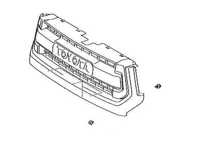 Toyota 53101-0C030-J2 Grille Sub-Assy,  Radiator