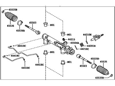 Toyota 44250-0C130 Power Steering Gear Assembly(For Rack & Pinion)