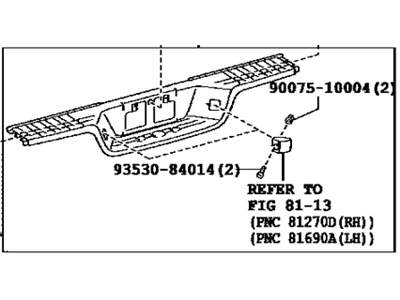 Toyota 52057-0C060 Pad Sub-Assy,  Rear Bumper,  LH