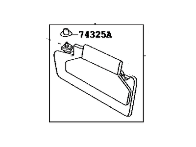 Toyota 74310-0C281-B1 Visor Assy,  RH