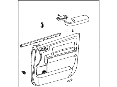 Toyota 67620-0C581-C1 Board Sub-Assy,  Front Door Trim,  LH