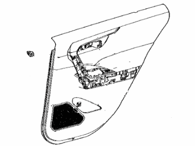 Toyota 67640-42661-C7 Board Sub-Assy,  Rear Door Trim,  LH