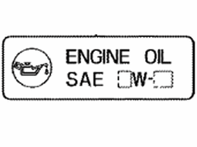 Toyota 15369-25010 Label,  Engine Oil Information