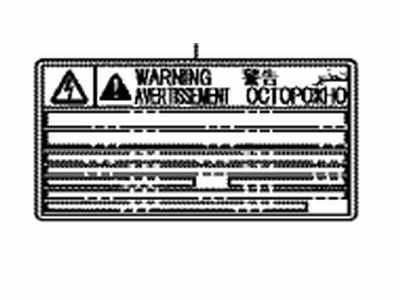 Toyota G9118-76010 Label,  Hv Motor Control Inverter Caution