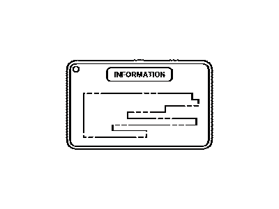 Toyota 11294-28010 Label,  Leak Detection Pump Information