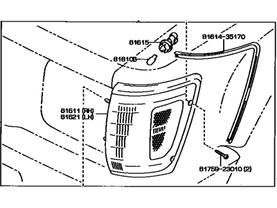 Toyota 81620-35190 Lamp Assy, Parking & Clearance, LH