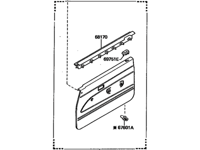 Toyota 67620-35030-J0 Board Sub-Assy,  Front Door Trim,  LH