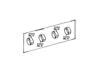 Toyota 11705-65010 Bearing Set,  Crankshaft