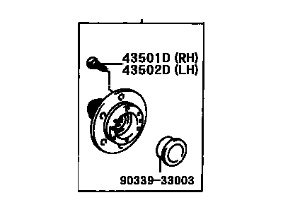 Toyota 43502-04050 Hub Sub-Assy,  Front Axle,  RH