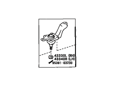 Toyota 43330-39366 Joint Assy,  Lower Ball,  Front RH