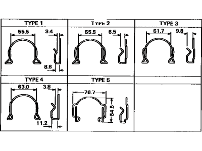 Toyota 31232-12070 Clip,  Release Bearing Hub