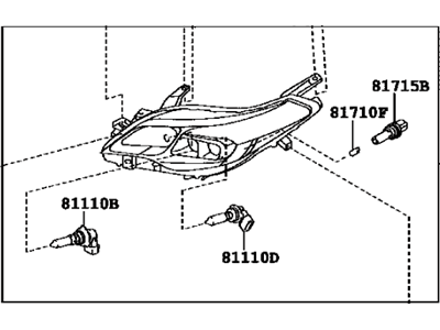 Toyota 81150-07120 Headlamp Assy,  LH