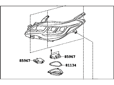 Toyota 81110-07120 Headlamp Assy,  RH