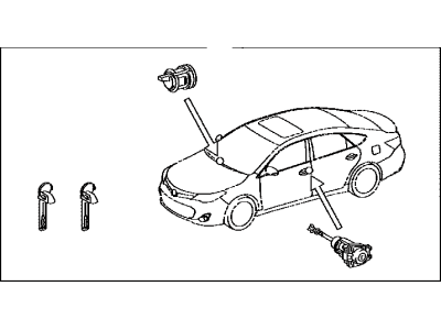 Toyota 69005-07040 Cylinder Set,  Lock