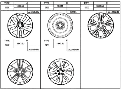 Toyota 42611-0T030 Wheel,  Disc (For Spare)