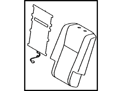 Toyota 71078-0E090-B3 Rear Seat Back Cover, Left (For Separate Type)